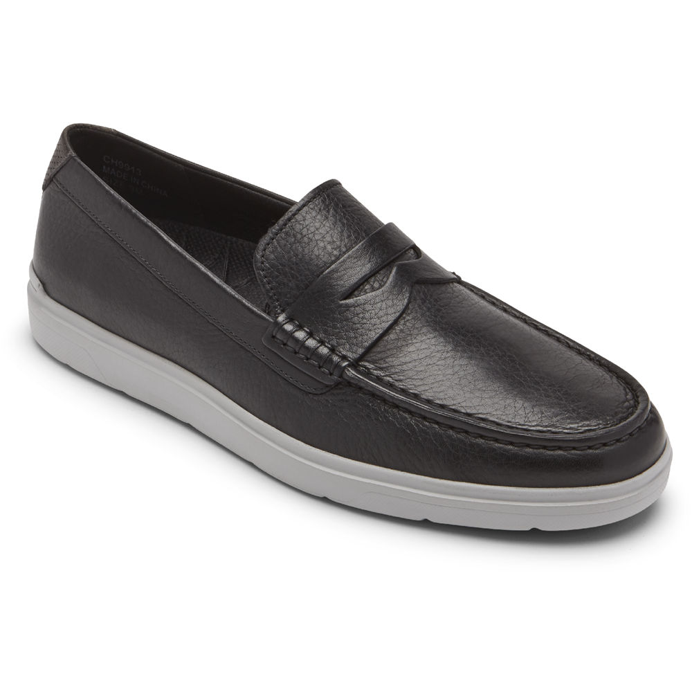 Mocasines Rockport Hombre Mexico - Total Motion Lite Penny Negros - EGHAR4891